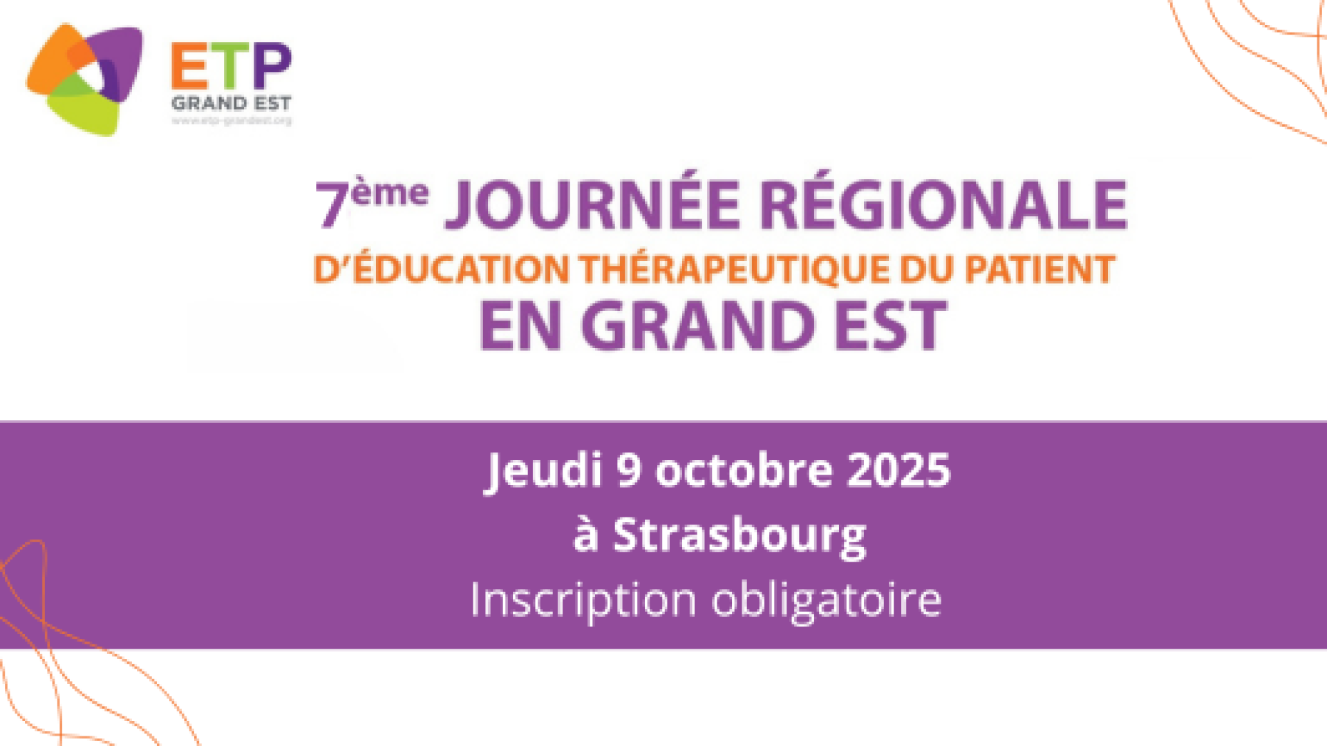 7ème Journée Régionale ETP Grand Est - 9 octobre 2025 à Strasbourg