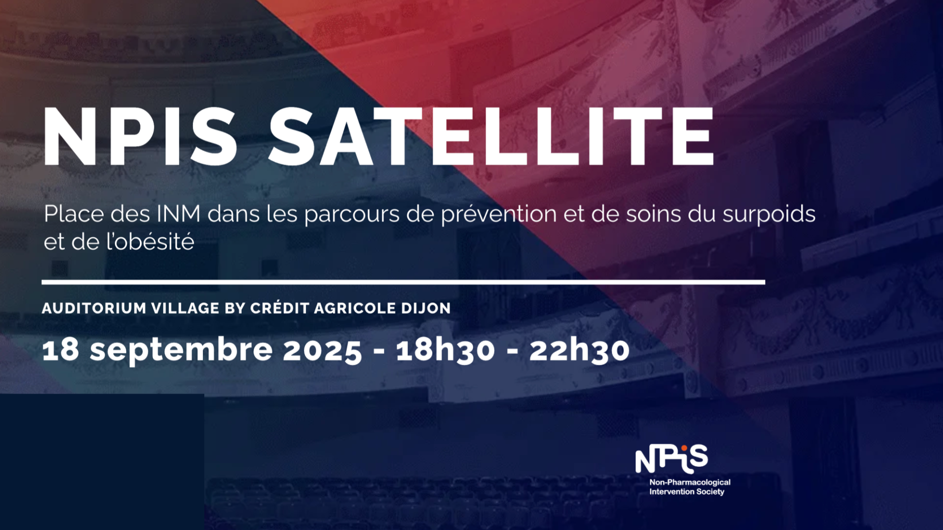 Journée NPIS Satellite : Place des INM dans les parcours surpoids/obésité - 18 septembre 2025, Dijon