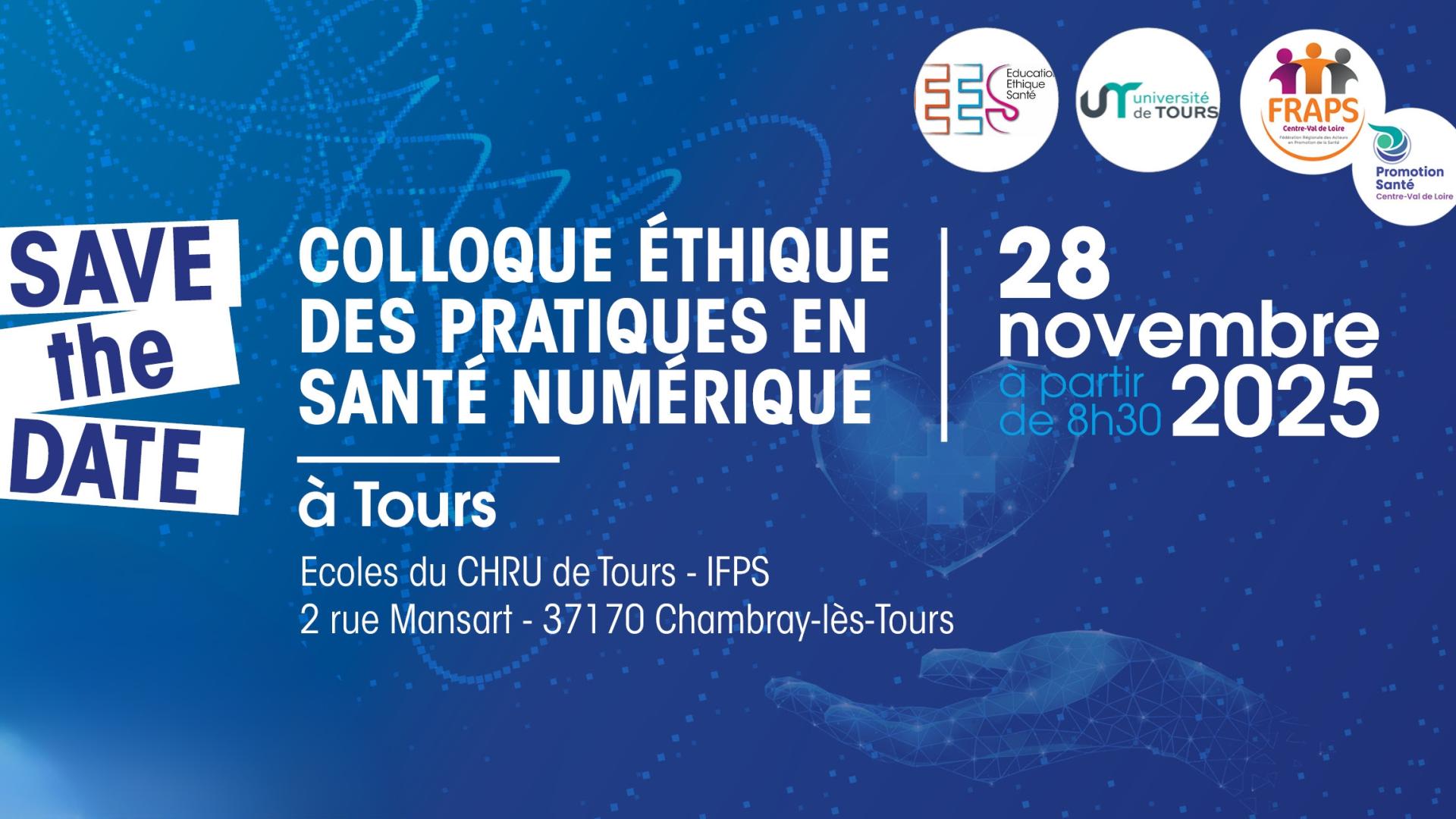 Colloque « Éthique des pratiques numériques en santé » - 28 novembre 2025 à Tours