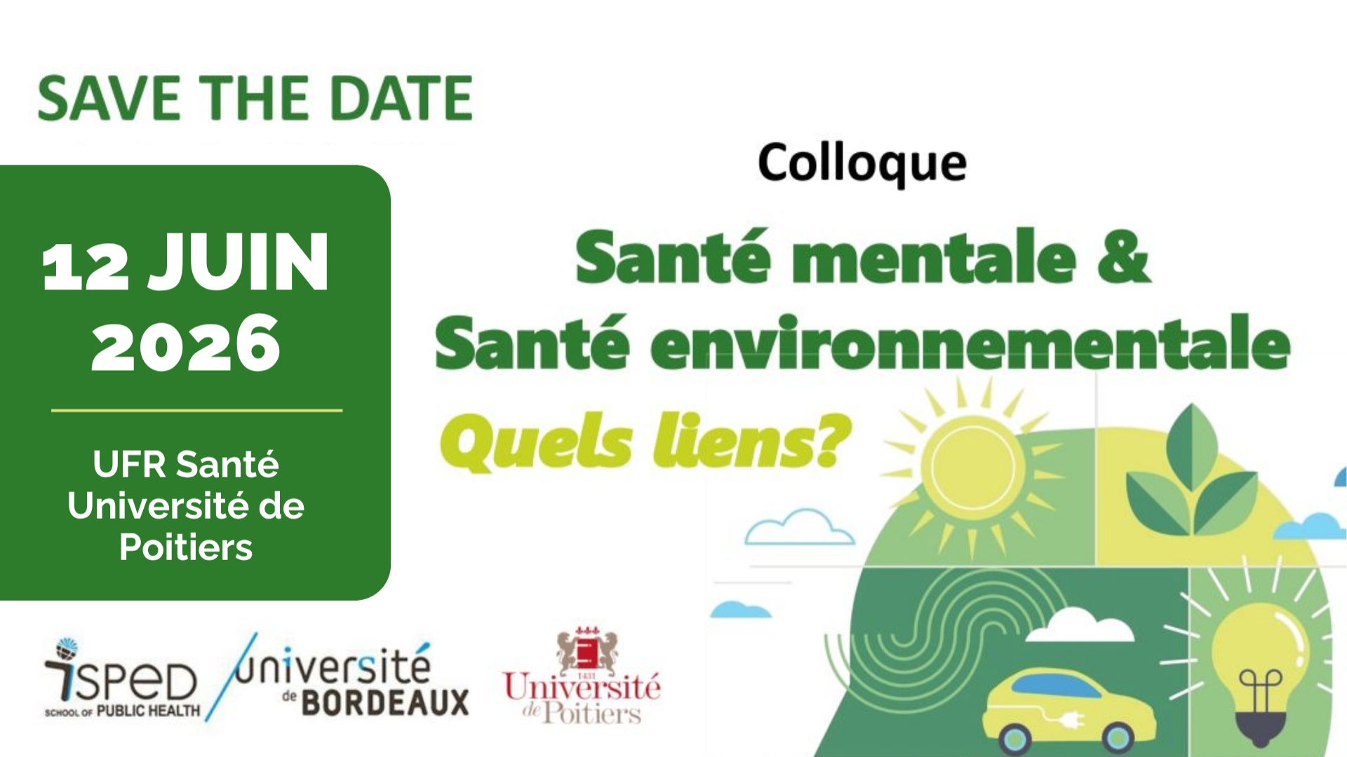 Colloque Santé mentale & Santé environnementale : quels liens ? - 12 juin 2026, Poitiers